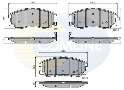 CBP31582 COMLINE Комплект тормозных колодок, дисковый тормоз