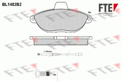 BL1482B2 FTE Комплект тормозных колодок, дисковый тормоз