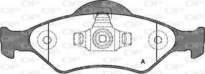 BPA076500 OPEN PARTS Комплект тормозных колодок, дисковый тормоз