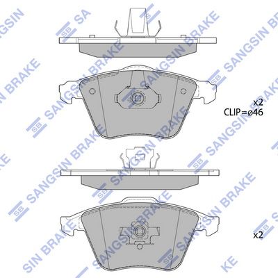 SP1784 Hi-Q Комплект тормозных колодок, дисковый тормоз