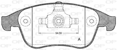 BPA135010 OPEN PARTS Комплект тормозных колодок, дисковый тормоз