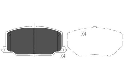 KBP9036 KAVO PARTS Комплект тормозных колодок, дисковый тормоз