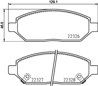 MDB3922 MINTEX Комплект тормозных колодок, дисковый тормоз