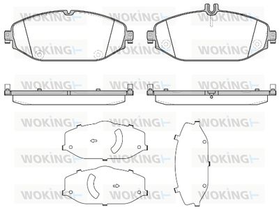 P1718300 WOKING Комплект тормозных колодок, дисковый тормоз