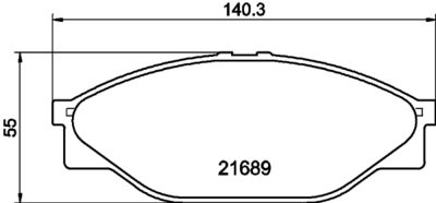 8DB355027191 HELLA Комплект тормозных колодок, дисковый тормоз