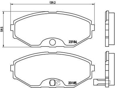 P56045 BREMBO Комплект тормозных колодок, дисковый тормоз