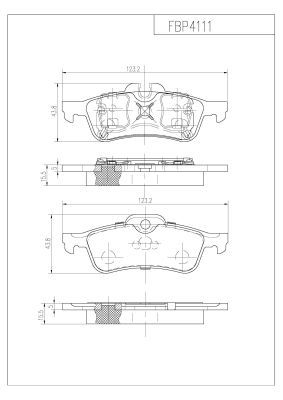 FBP4111 FI.BA Комплект тормозных колодок, дисковый тормоз