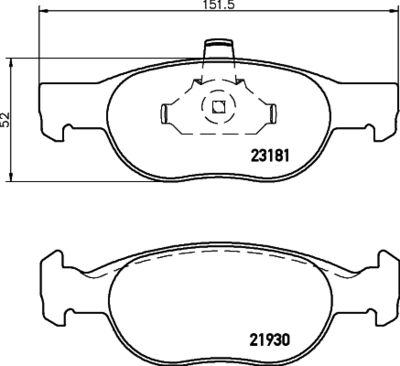 PCP1454 DON Комплект тормозных колодок, дисковый тормоз