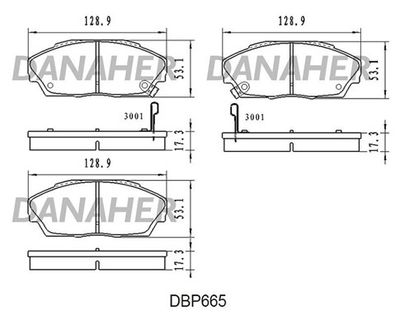 DBP665 DANAHER Комплект тормозных колодок, дисковый тормоз