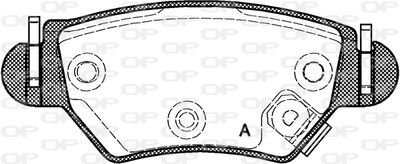 BPA068522 OPEN PARTS Комплект тормозных колодок, дисковый тормоз