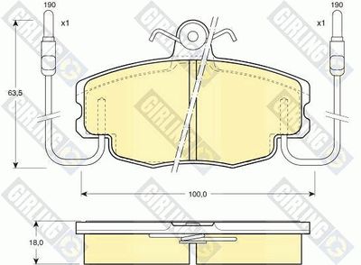 6108071 GIRLING Комплект тормозных колодок, дисковый тормоз