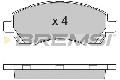 BP2820 BREMSI Комплект тормозных колодок, дисковый тормоз