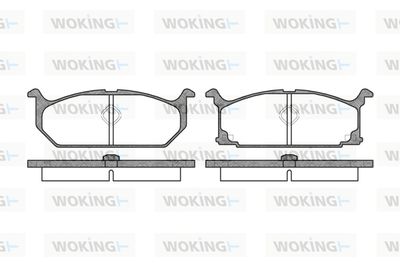 P258300 WOKING Комплект тормозных колодок, дисковый тормоз