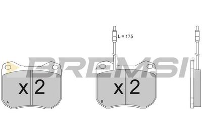 BP2118 BREMSI Комплект тормозных колодок, дисковый тормоз