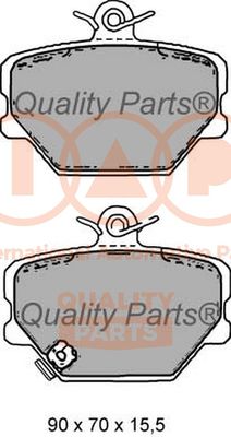 70400100 IAP QUALITY PARTS Комплект тормозных колодок, дисковый тормоз