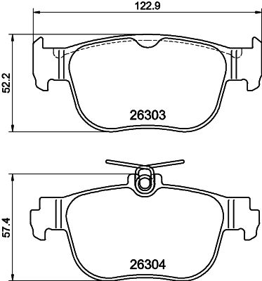 8DB355040981 HELLA PAGID Комплект тормозных колодок, дисковый тормоз