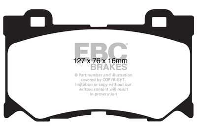 DP1823 EBC Brakes Комплект тормозных колодок, дисковый тормоз