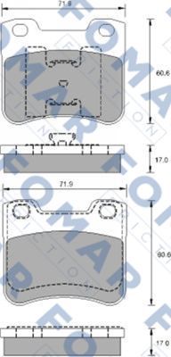 FO900681 FOMAR Friction Комплект тормозных колодок, дисковый тормоз