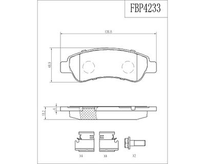 FBP4233 FI.BA Комплект тормозных колодок, дисковый тормоз