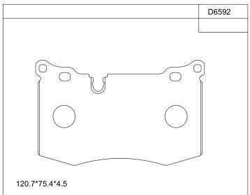 KD6592 ASIMCO Комплект тормозных колодок, дисковый тормоз