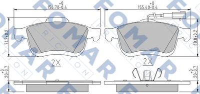 FO250481 FOMAR Friction Комплект тормозных колодок, дисковый тормоз