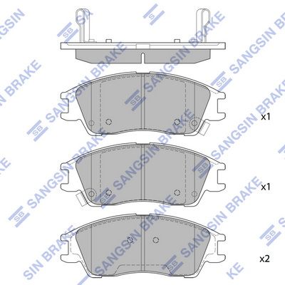 SP1670 Hi-Q Комплект тормозных колодок, дисковый тормоз