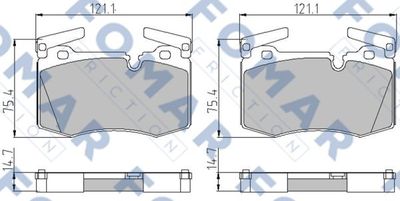 FO888083 FOMAR Friction Комплект тормозных колодок, дисковый тормоз