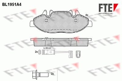 BL1951A4 FTE Комплект тормозных колодок, дисковый тормоз