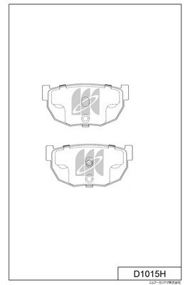 D1015H MK Kashiyama Комплект тормозных колодок, дисковый тормоз