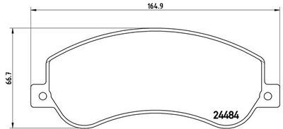 P24064 BREMBO Комплект тормозных колодок, дисковый тормоз