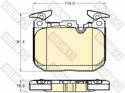 6120315 GIRLING Комплект тормозных колодок, дисковый тормоз