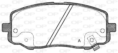 BPA113312 OPEN PARTS Комплект тормозных колодок, дисковый тормоз