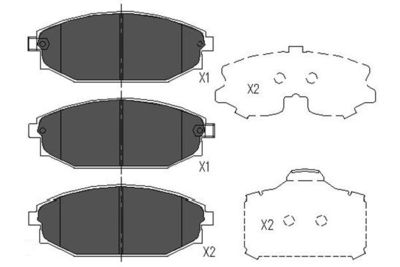 KBP3014 KAVO PARTS Комплект тормозных колодок, дисковый тормоз