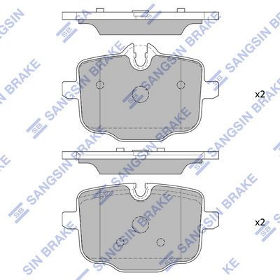 SP2508 Hi-Q Комплект тормозных колодок, дисковый тормоз