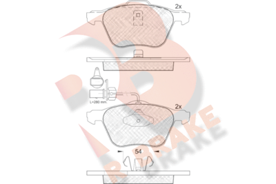 RB1395 R BRAKE Комплект тормозных колодок, дисковый тормоз