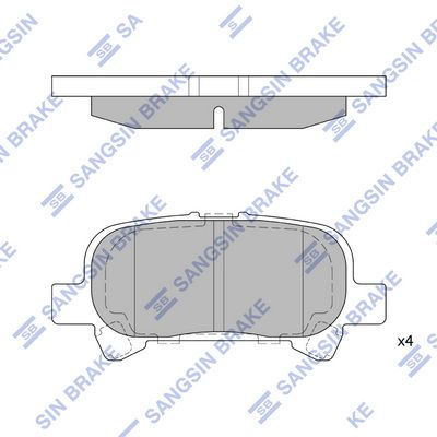 SP1364 Hi-Q Комплект тормозных колодок, дисковый тормоз