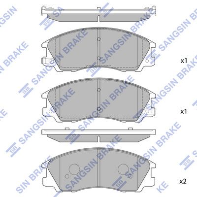 SP1097 Hi-Q Комплект тормозных колодок, дисковый тормоз