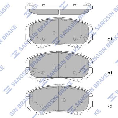 SP1724 Hi-Q Комплект тормозных колодок, дисковый тормоз