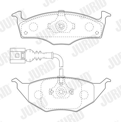 573126J JURID Комплект тормозных колодок, дисковый тормоз
