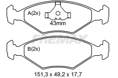 FBP2066 FREMAX Комплект тормозных колодок, дисковый тормоз