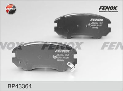 BP43364 FENOX Комплект тормозных колодок, дисковый тормоз