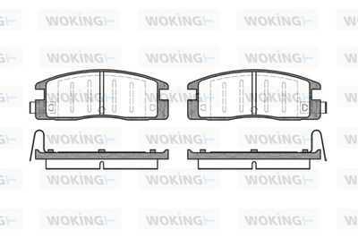 P261304 WOKING Комплект тормозных колодок, дисковый тормоз