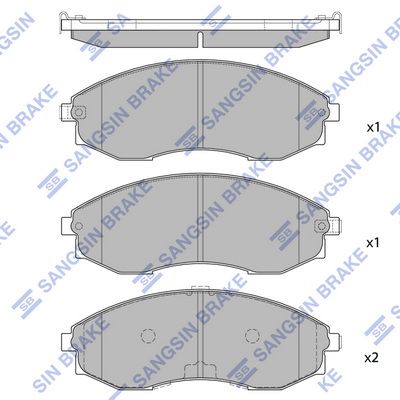 SP1081 Hi-Q Комплект тормозных колодок, дисковый тормоз