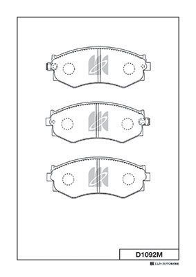 D1092M MK Kashiyama Комплект тормозных колодок, дисковый тормоз