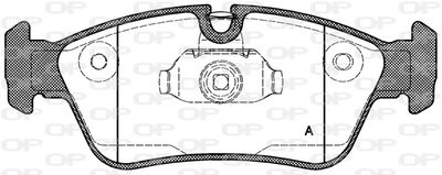 BPA038440 OPEN PARTS Комплект тормозных колодок, дисковый тормоз