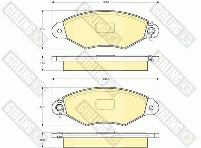 6113213 GIRLING Комплект тормозных колодок, дисковый тормоз