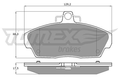 TX11511 TOMEX Brakes Комплект тормозных колодок, дисковый тормоз