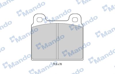 MBF015052 MANDO Комплект тормозных колодок, дисковый тормоз