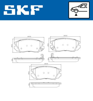 VKBP80244A SKF Комплект тормозных колодок, дисковый тормоз