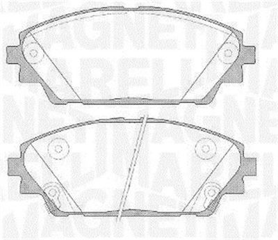 363916060808 MAGNETI MARELLI Комплект тормозных колодок, дисковый тормоз